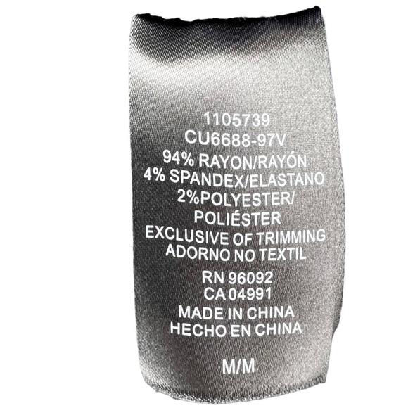 M Hilary Radley Blue Heather Long Sleeve Dress Stretch Medium 8 10 Shift Style - Picture 7 of 8